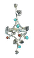 Silver Coral And Turquoise Southwest Ring Size 8-1/2 WX82694